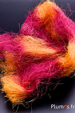 Fibres de sisal - 50 g - orange-bordeaux